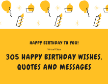 325 Happy Birthday Wishes, Quotes and Messages | Virtual Edge
