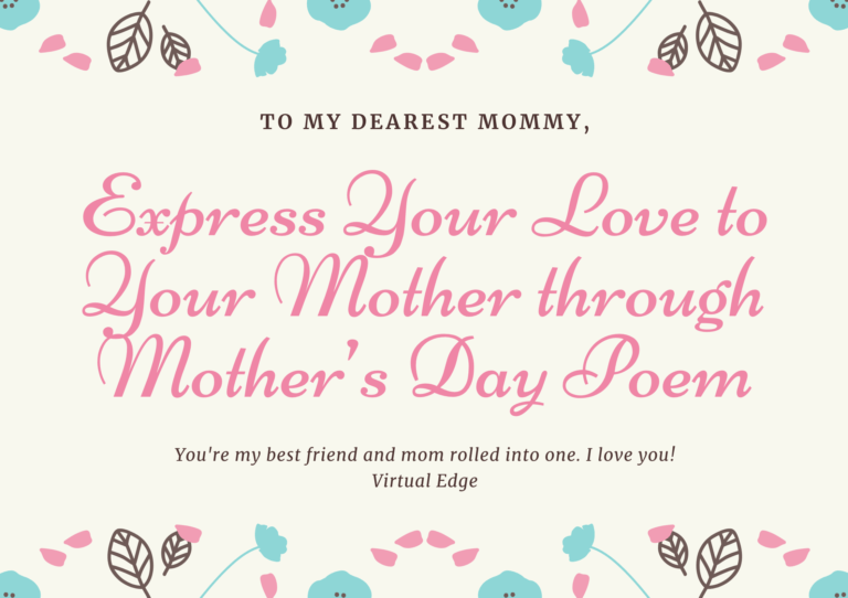 25 Sweet Mother's Day Poems: Express Your Love to Your Mother | Virtual ...